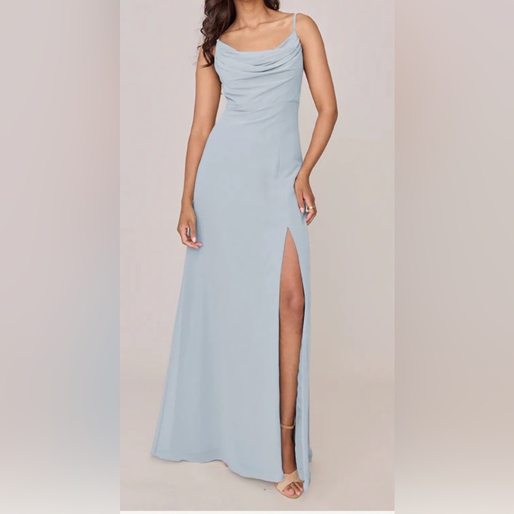 Revelry Ember Chiffon Dress Sky Blue